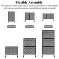 thumbnail image 3 of Freestanding Metal Privacy Panel for Deck Indoor/Outdoor Black Decorative Privacy Screen 74.8"x35.4", 3 of 7