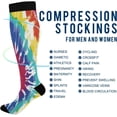 thumbnail image 4 of Coolnut Mexican Serape Blanket Stripes Compression Socks Women Men Knee High Stockings for Sports, Running, Travel 1Pair Gift, 4 of 7