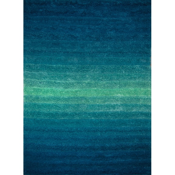 United Weavers Finesse Area Rug 2100 20760 Queues Blue Gradient Waves 5' 3" x 7' 2" Rectangle