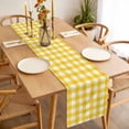 thumbnail image 3 of Yellow Table Runner - 90 Inch Long, Kitchen Dining Table Runner Dresser Scarves, Country French Rustic Buffalo Plaid Modern Art Farmhouse Decor for Coffee Tables Wedding Party Banquet, 3 of 8