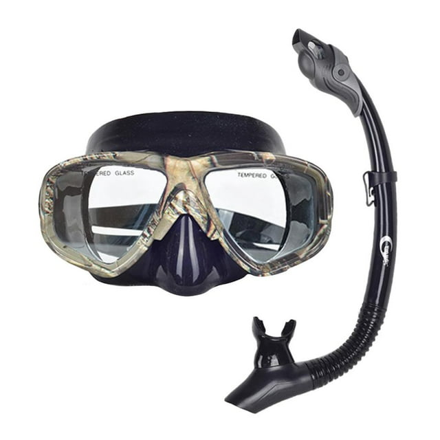 Equipo De Buceo Buceador Máscara Snorkel Set Scuba Snorkel Tubo De Respiración Sunnimix Máscara de snorkel seco