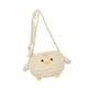 thumbnail image 3 of Bolso bandolera para mujer, bolso de ganchillo con dibujos animados para teléfono, ideal para viajes al aire libre. Beige, 3 of 9