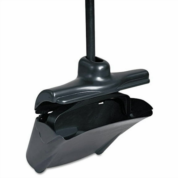 Lobby Pro Upright Dustpan, With Cover, 12.5w X 37h, Plastic Pan/metal Handle, Black | Bundle of 2