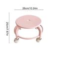 thumbnail image 3 of tumgatte Swivel Wheel Stool Home Plastic Casters Low Stool Living Room Movable Seat for Shoe Changing Sitting Craft Work 10.2x10.2x7.9 Inch, 3 of 6