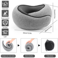 thumbnail image 4 of Neck Travel Pillow ，Memory Foam Neck Pillow for Comfort on Airplane ，Compact and Ergonomic Design for Travel, Car Rides, and Home Use, 4 of 9