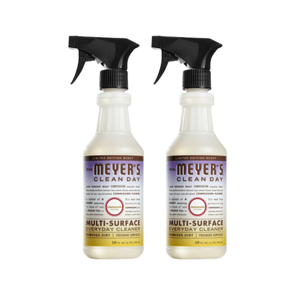 Mrs. Meyer’s Clean Day Compassion Flower Multi-Surface Everyday Cleaner, 16 oz (Pack of 2)