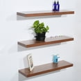 thumbnail image 2 of Set of 3 Modern and Contemporary JD Walnut Floating Shelves - 9.25*31.5*1.5 inches, 2 of 5