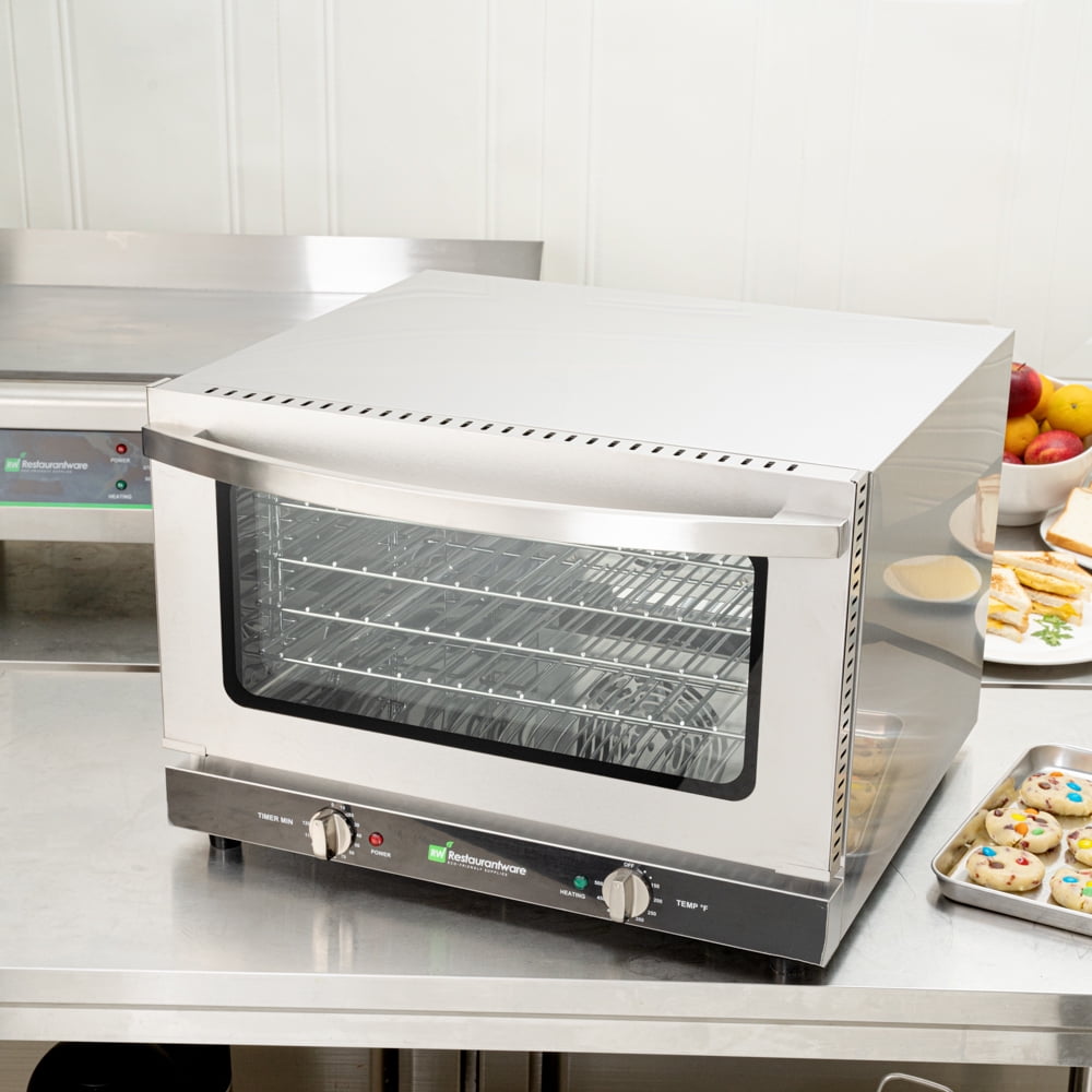 Hi Tek Stainless Steel Half Size Countertop Convection Oven - 120V, 1600W -  1.5 cu ft - 1 count box