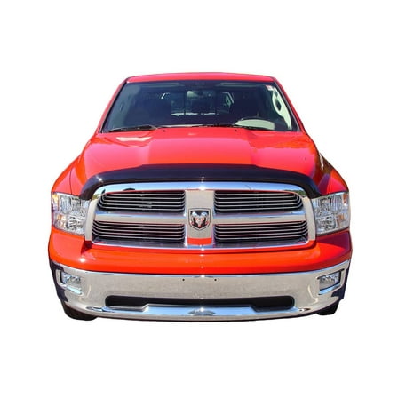 Auto Ventshade [AVS] Bugflector II / Hood Shield | Fits 2009-2018 Ram 1500, 2019-2023 Ram 1500 Classic Body (Excludes Sport/Rebel Models), 1 pc. | Dark Smoke-25045
