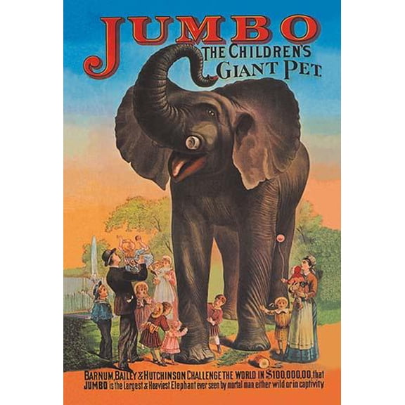 Jumbo - The Children's Giant Pet Fine art canvas print (20" x 30")