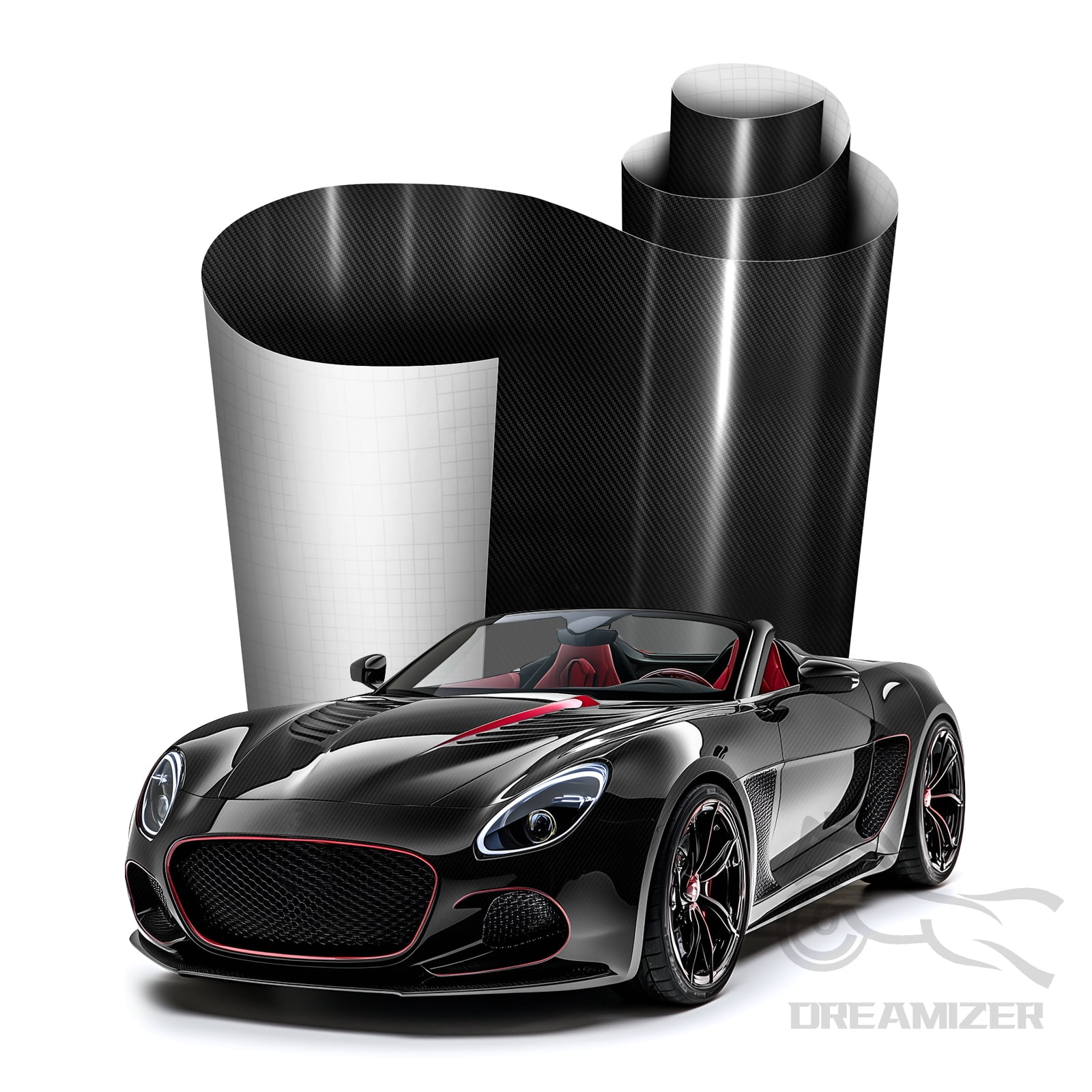20X5FT High Glossy Black Vinyl Wrap Vehicle Sticker Decal Film Holographic Laser Vinyl Car Wrap Decal Sticker Film
