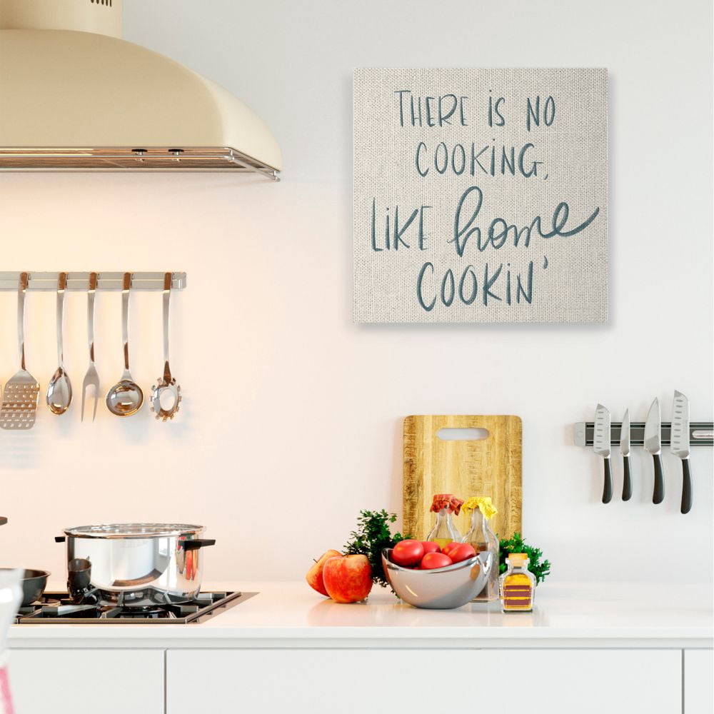 Stupell Industries No Cooking Like Home Cookin' Family Quote Canvas Wall Art Design by Sd Graphics Studio, 30" x 30"