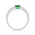 thumbnail image 2 of Angara Natural 0.66 Ct. Emerald with Diamond Classic Ring in 14K White Gold for Women (Ring Size: 12), 2 of 9