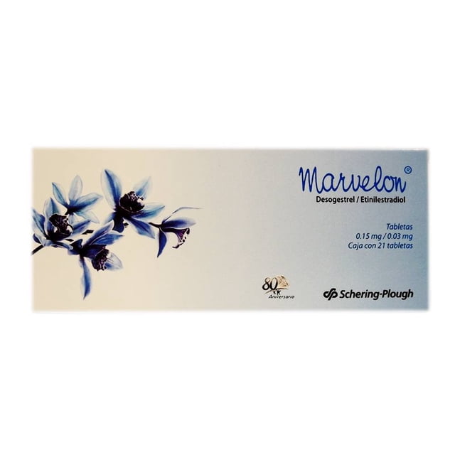 Marvelon tabletas 0.15 mg/0.03 mg 21 pzas