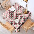thumbnail image 2 of Christmas Square Tablecloth 60x60 Inch – Waterproof Polyester Printed Table Cover, Wrinkle Resistant & Washable for Kitchen Dining Picnic Party Decor, Single-v4-13, White, 2 of 6