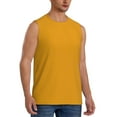 thumbnail image 2 of Kdxio Goldenrod for Men's Muscle T-shirt,Sleeveless for Workout Running Athletic Gym Lounge Casual, 2 of 7
