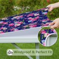 thumbnail image 6 of Pioneer Flower Floral Print Pattern Square Fitted Tablecloth with Elastic Edge,Square Table Cover,Washable Elastic Table Cover for Home Kitchen Party Decor 34"x34", 6 of 6