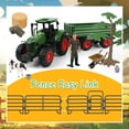 thumbnail image 3 of Farm Animal Tractor Toys Playset-16.5 Inches Tractor with Trailer Fence,Farmer,Tree,Cow,Farm Toy Set for Boys Girls Kids Toddlers Age 3-7 Years Old, 3 of 7