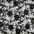 thumbnail image 3 of Zelouf Lydia Sequin Embroidery On Lace  , Sewing, DIY, Crafts Fabric by the Yard, Black, 1 Yard, 3 of 4