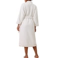 thumbnail image 3 of INSPIRE CHIC Women's Fluffy Fleece Robe Kimono Long Sleeve Thick Plush Self Tie Long Bathrobe for After Shower Spa Bath Suana L White, 3 of 5