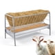 thumbnail image 1 of Comedero para heno VEVOR para ganado, comedero 2 en 1 para grano y heno, capacidad de 80 galones, 57.9" de largo, ideal para pastoreo de cabras con bandeja de alimentación más profunda, 1 of 9