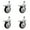 4 Swivel - Total Lock Brakes - Black, variant on 3.5 Inch SS Black Polyurethane Swivel 12mm Threaded Stem Caster with Brake