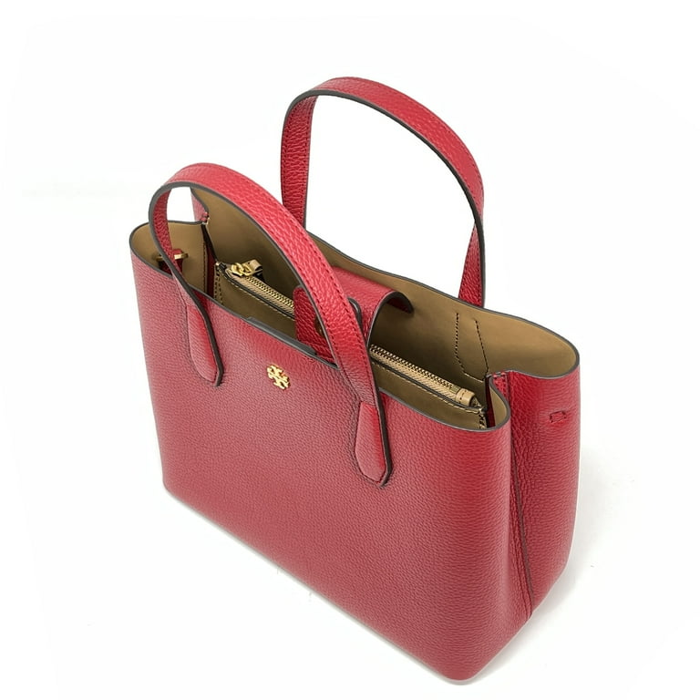 Tory Burch Women's Blake Pebbled Leather Small Tote Bag (Tory Red