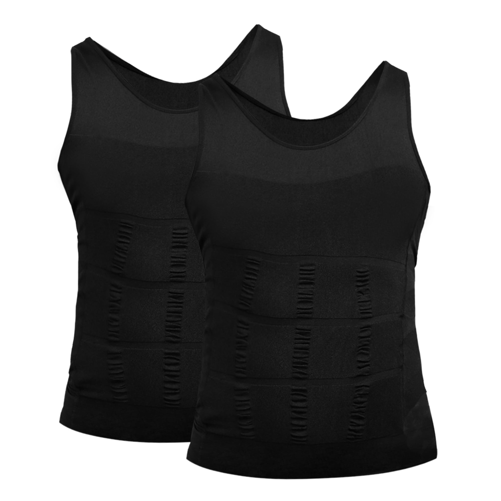 Unique Bargains Men Body Shaper Compression Tummy Belly Vest Shirt