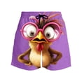thumbnail image 4 of Yaoyar Men Swim Trunks 2026 Funny 3D Cartoon Expression Face Print Mens Beach Shorts Casual Boarding Short with Pockets, 4 of 6