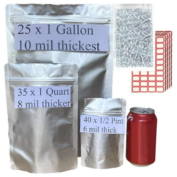 Tohuu Sealable Milar Myler Bag 100 Mylar Food Storage Bags Large Mylar Bags Dry Aging Bags for Meat Long Term Food Storage Aluminum Foil Bags Polyester Film Bags successful