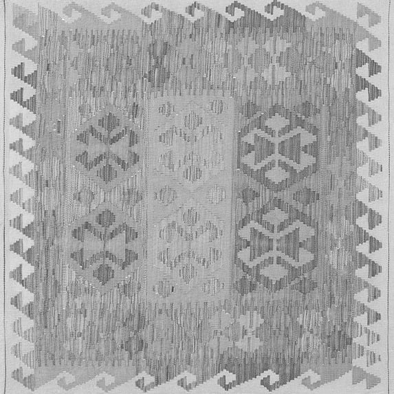 Ahgly Company Indoor Square Southwestern Gray Country Area Rugs, 7' Square