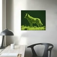 thumbnail image 3 of Nawypu  Wolf Canvas Print Wall Art Wild Animal Painting Picture Stretched and Framed for Living Room Bedroom Bathroom (small), 3 of 4