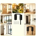 thumbnail image 4 of 2 Pcs Sliding Door Loop Latch Topboutique U-Bolt Lock U-Shaped Latch Hook Lock Anti-Theft Latch 90/180 Degree Multi-Angle Security Bolt for Window Barn Garden Fence Gate Shed (Black), 4 of 5