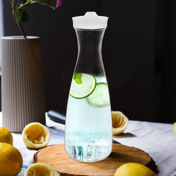 Pichet en verre de 2,5 litres avec couvercle, pichet de thé glacé de 3/5 gallon, carafe d'eau en verre de 2,6 litre avec poignée pour bouillir du liquide, du thé chaud/froid, du jus Pichet en verre de 2,5 litres avec couvercle, pichet de thé glacé de 3/5 gallon, carafe d'eau en verre de 2,6 litre avec poignée pour bouillir du liquide, du thé chaud/froid, du jus