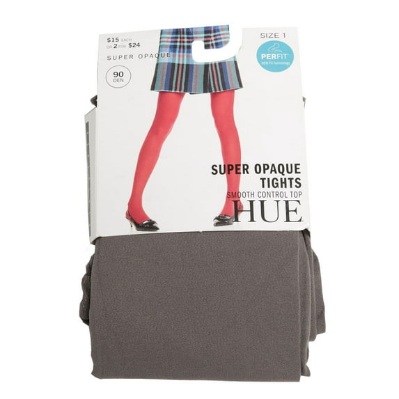 Hue Women's Super Opaque Control Top Tights, Seal, 2