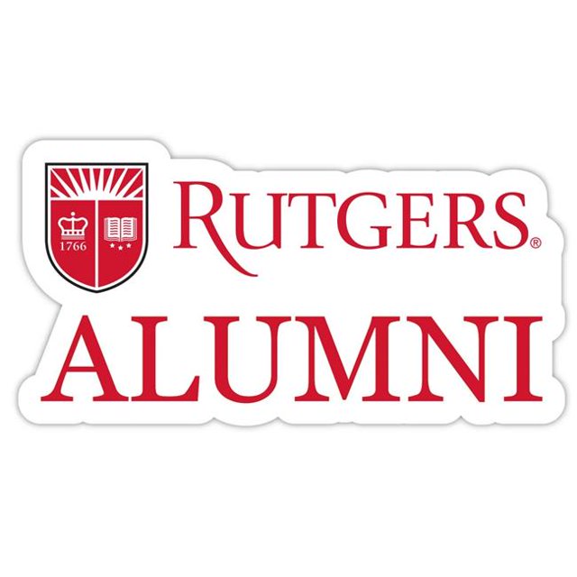 R & R Imports STC4-C-RUT20 ALUM 2pk Rutgers Scarlet Knights 4 in. Laser Cut Alumni Vinyl Decal Sticker - Pack of 2