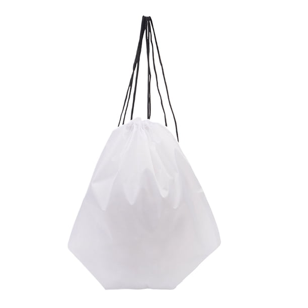 Wosthever Cordón impermeable personalizado del saco del gimnasio para la mochila unisex de los deportes de los bolsos de lazo del bolso de la Deportes acuáticos Blanco