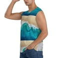 thumbnail image 3 of Fotbe Men's Beach Print Men's Sleeveless Muscle Tank Tops Casual T-Shirts for Gym Workout Beach-Small, 3 of 8
