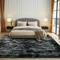 thumbnail image 6 of ZENELESS Large Fluffy Area Rugs for Living Room,8x10 Shag Rectangular Carpets for Bedroom Tie-dye Black Gray, 6 of 8