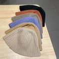 thumbnail image 2 of CoCopeanut Baru Musim Dingin Merajut Topi Ember untuk Wanita Wanita Angin Hangat Solid Panama Perjalanan Musim Gugur Kolam Fisherman Topi Bonnet Femme, 2 of 6