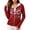 Deep Red, variant on We The People Patriotic Hoodie for Women - 250th Anniversary Constitution Graphic Sun Jacket, Ombre American Flag Full Zip Up Long Sleeve with Thumbholes & Pockets Wine S