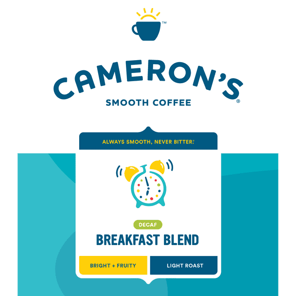 Cameron's Coffee Decaf Breakfast Blend Light Roast Whole Bean Coffee - 4lb