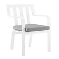 thumbnail image 2 of Baxley Outdoor Patio Aluminum Armchair Set of 2 White Gray, 2 of 7