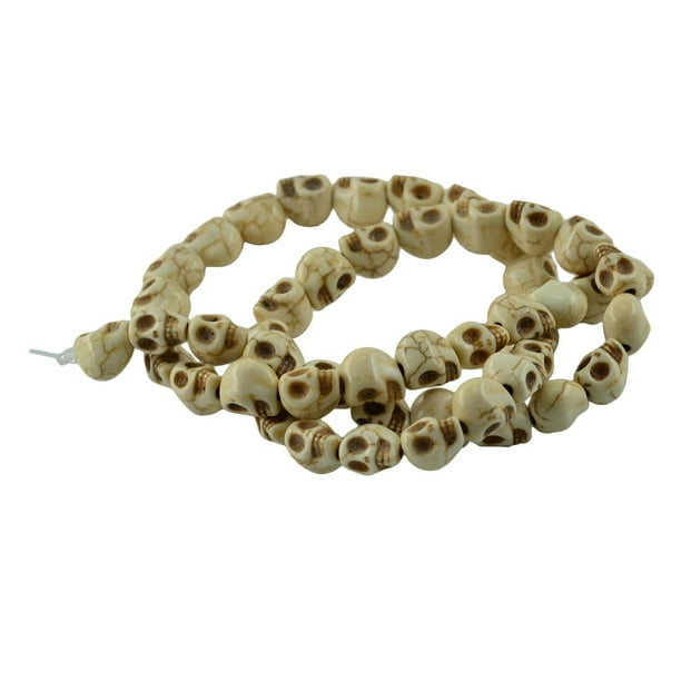 1 pulsera turquesa con espaciador suelto y cuentas espaciadoras de calavera. 8x6 mm 52 piezas