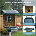 thumbnail image 6 of Nafnti 2K HD Smart Bird Feeder with Camera, 10000+ AI Bird Identification & Instant Alerts, Solar Bird Camera for 2.4GHz Wi-Fi, Weatherproof, Gift for Bird Watchers, Blue, 6 of 13