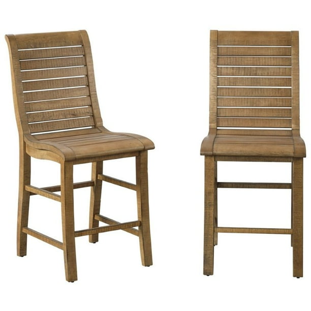 Progressive Willow 24" Counter Stool in Distressed Pine (Set of 2