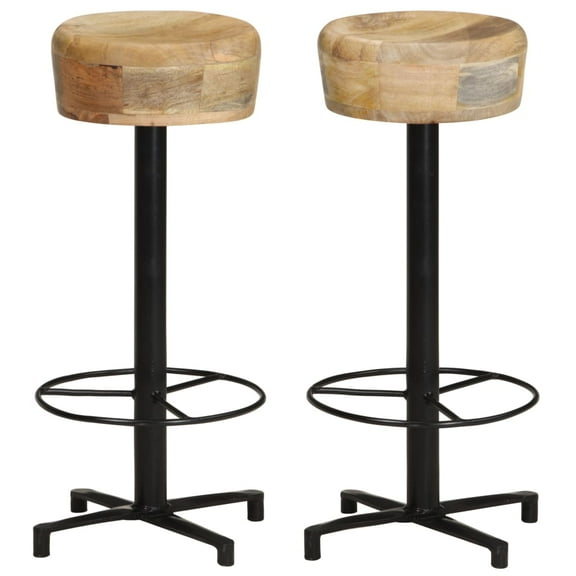 vidaXL Bar Stool Bar Seat Counter Height Island Stool for Pub Solid Mango Wood