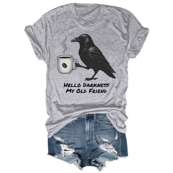 Hello Darkness My Old Friend Shirt Raven Crow T-Shirt