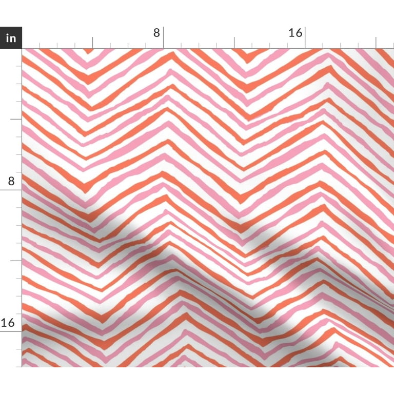 Pink And Orange Chevron Pattern