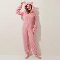 thumbnail image 3 of Pijamas cálidos de invierno para mujer, monos de lana esponjosa, ropa de dormir, conjuntos de capucha de talla grande en general, pijamas para mujeres AdultS-5XL, 3 of 4